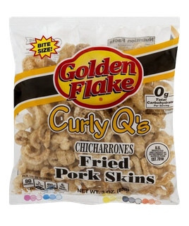 Golden Flake - Chicharrones - Curly Q's - Fried Pork Skins