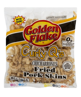 Golden Flake - Chicharrones - Curly Q's - Fried Pork Skins