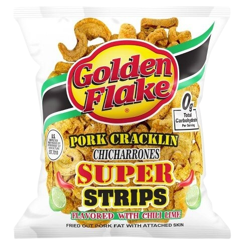 Golden Flake - Chicharrones - Super Strips - Fried Pork Skins With Chile Lime