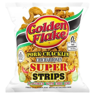 Golden Flake - Chicharrones - Super Strips - Fried Pork Skins With Chile Lime