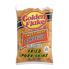 Golden Flake Sweet Heat Barbecue Chicharrones Fried Pork Skins