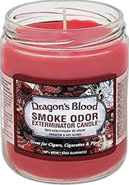 Smoke Odor Dragons Blood Candle