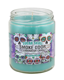 Smoke Odor Sugar Skull Candle