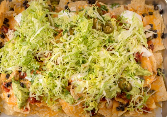 Chicken, Bean and Cheese Nachos